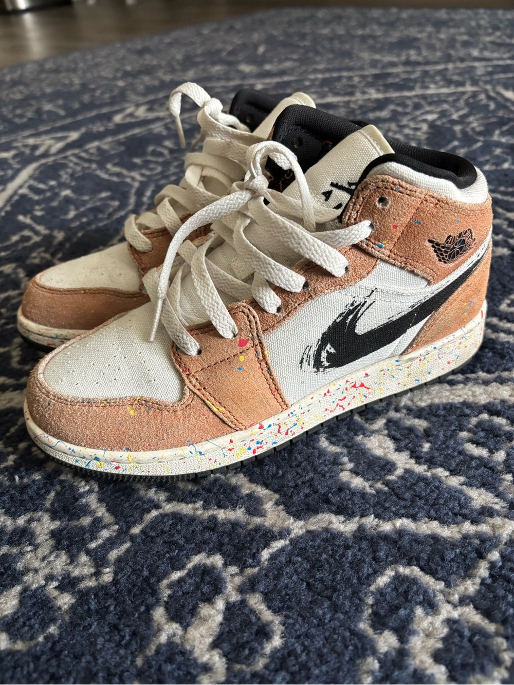 Air Jordan 1 Mid SE Brushstroke 4y